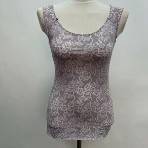 Licorice Women's Top Small White Purple Sleeveless